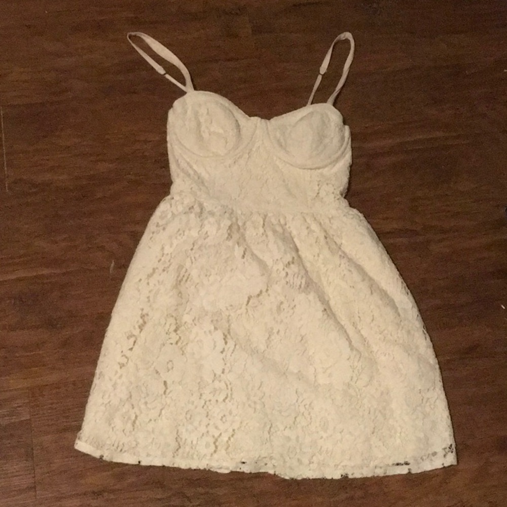 Abercrombie and Fitch cream spaghetti strap dress
